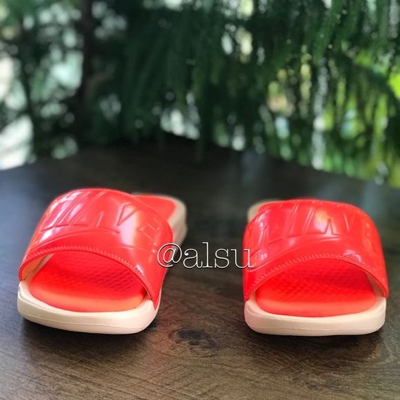 NWT Nike Benassi JDI Ultra SE Racer Orange 🍊 WMNS - Picture 3 of 7